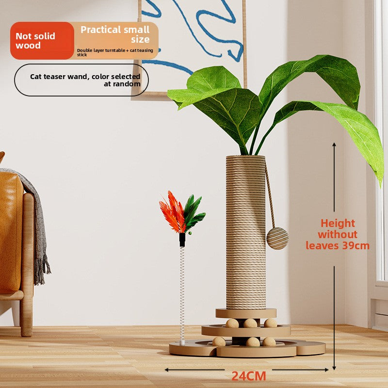 Sisal Cat Climbing Tree – Vertical Scratching Post Tower with Platforms & Natural Sisal Rope