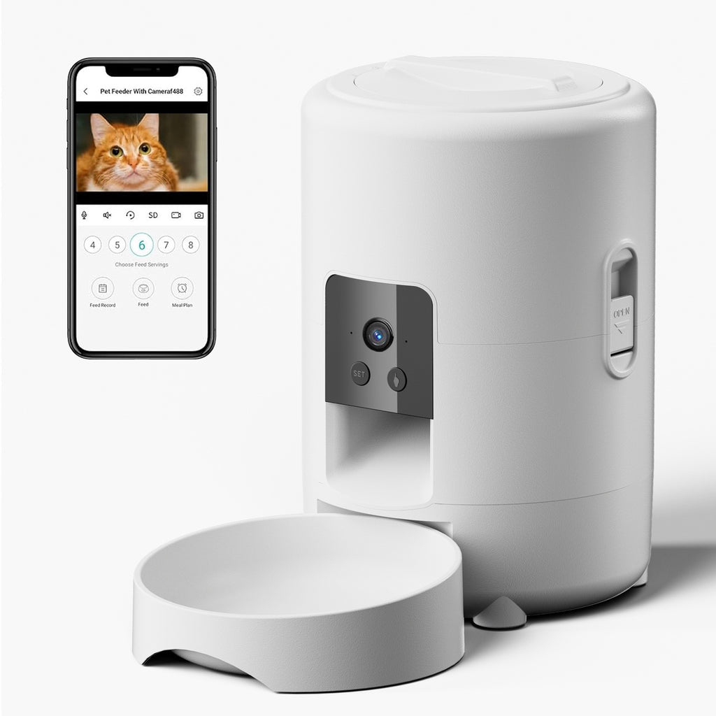 Smart WiFi Pet Feeder with HD Camera - Automatic Feeding & Video Monitoring