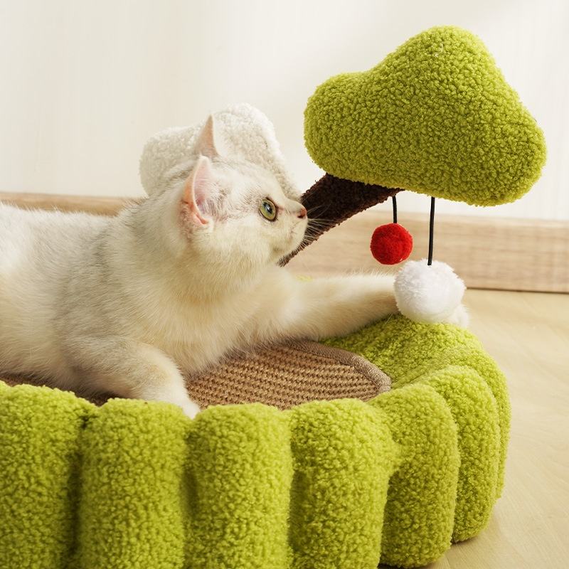 Eco-Friendly Sisal Cat Scratcher Pad – Corrugated Cardboard with Catnip