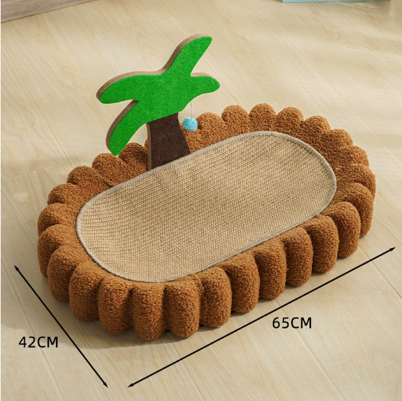 Eco-Friendly Sisal Cat Scratcher Pad – Corrugated Cardboard with Catnip
