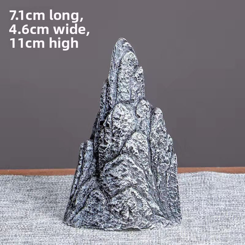 Realistic Aquarium Rockery Ornament – Natural Stone Mountain Landscape Decoration with Fish Hideouts