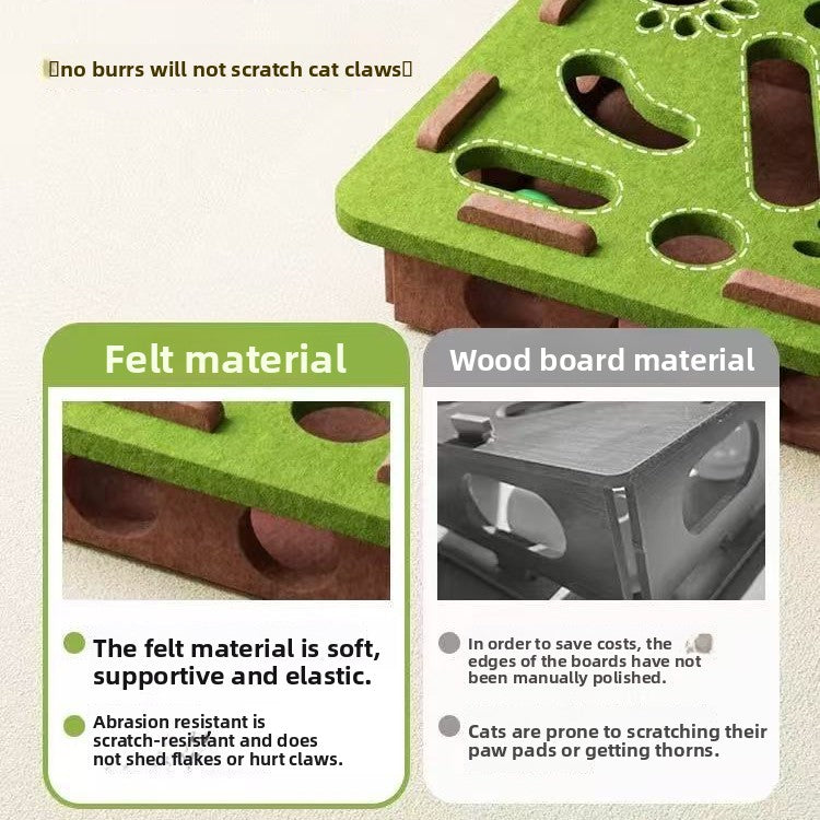 Interactive Cat Maze Toy with Bell Ball – Puzzle Box for Mental Stimulation & Self-Play