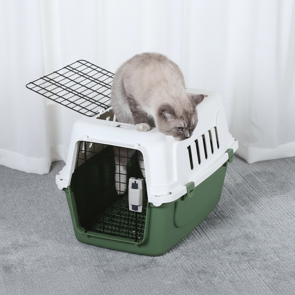 Airline-Approved Pet Carrier - Breathable Travel Crate for Cats & Dogs