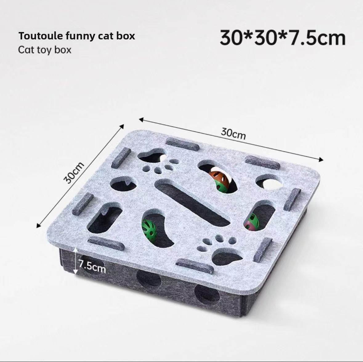 Interactive Cat Maze Toy with Bell Ball – Puzzle Box for Mental Stimulation & Self-Play