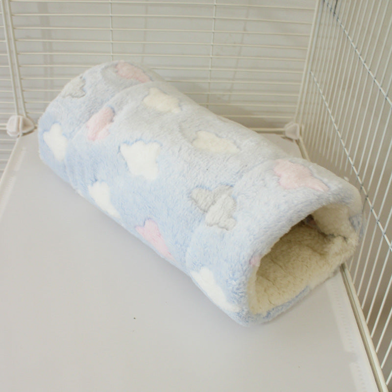 Cozy Pet Tunnel Sleeping Bag – 2-in-1 Play Tunnel & Warm Bed for Small Pets with Cooling Mat Option