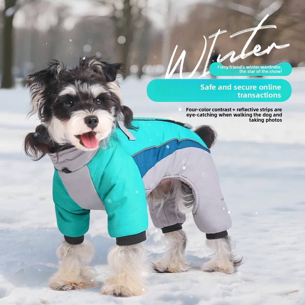 Winter Dog Coat with Full Body Coverage & Reflective Safety