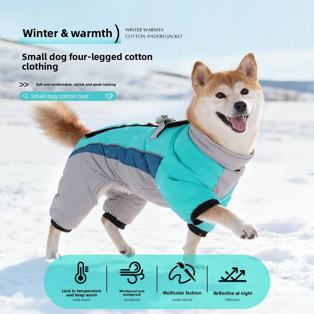 Winter Dog Coat with Full Body Coverage & Reflective Safety