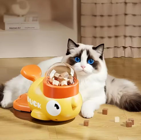 BUY 1 TAKE 1 SPECIAL! Automatic Pet Feeder with Cute Duck Design – Interactive Slow Feeding Bowl for Cats & Dogs