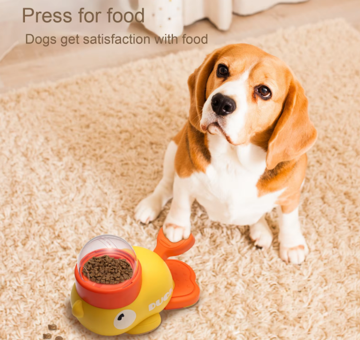 BUY 1 TAKE 1 SPECIAL! Automatic Pet Feeder with Cute Duck Design – Interactive Slow Feeding Bowl for Cats & Dogs