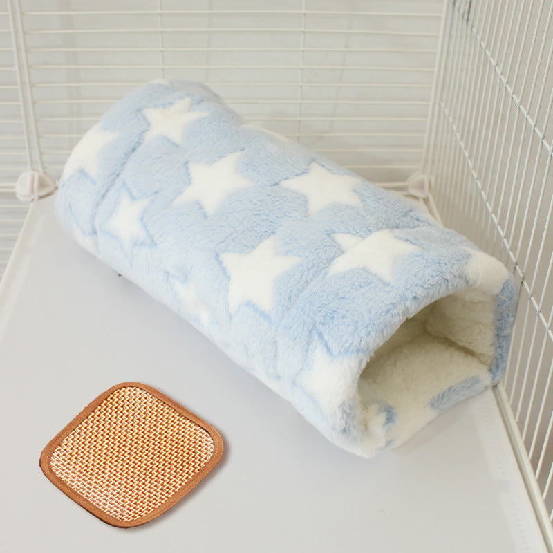 Cozy Pet Tunnel Sleeping Bag – 2-in-1 Play Tunnel & Warm Bed for Small Pets with Cooling Mat Option