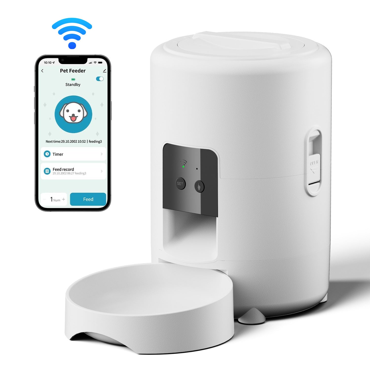 Smart WiFi Pet Feeder with HD Camera - Automatic Feeding & Video Monitoring