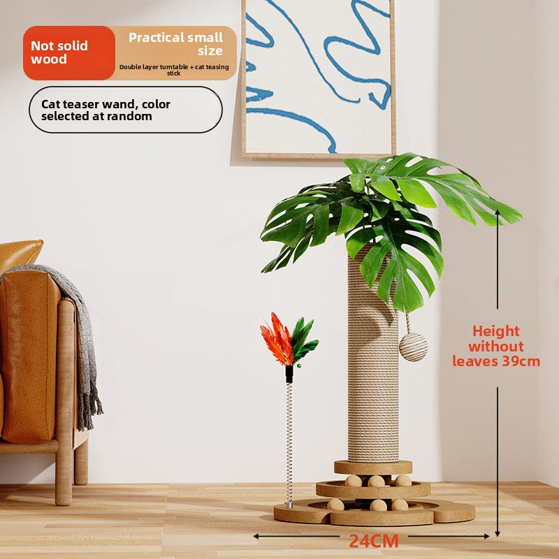 Sisal Cat Climbing Tree – Vertical Scratching Post Tower with Platforms & Natural Sisal Rope