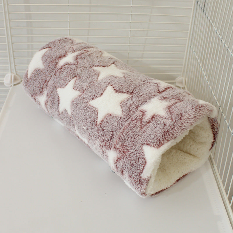 Cozy Pet Tunnel Sleeping Bag – 2-in-1 Play Tunnel & Warm Bed for Small Pets with Cooling Mat Option