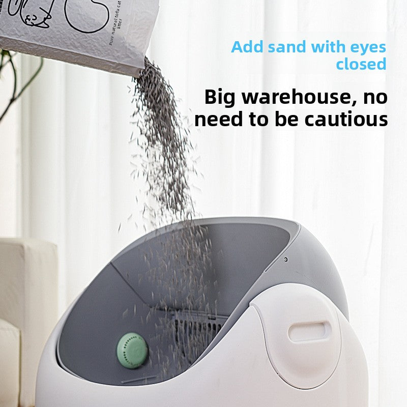 Smart Automatic Self-Cleaning Cat Litter Box – Semi-Enclosed, Large Capacity, Open Design
