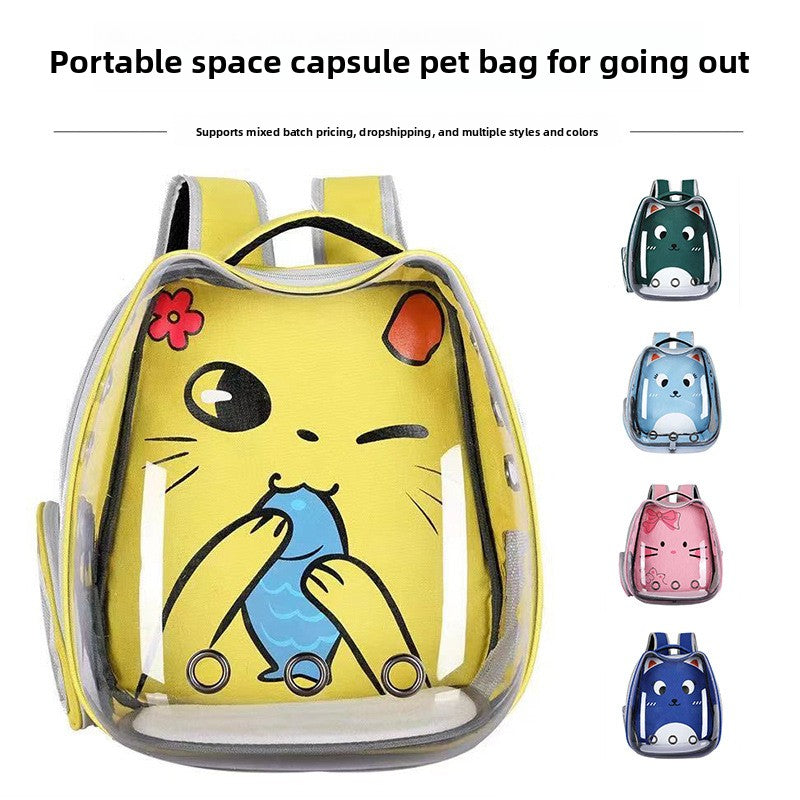 Space Capsule Pet Carrier Backpack with Ventilated Design