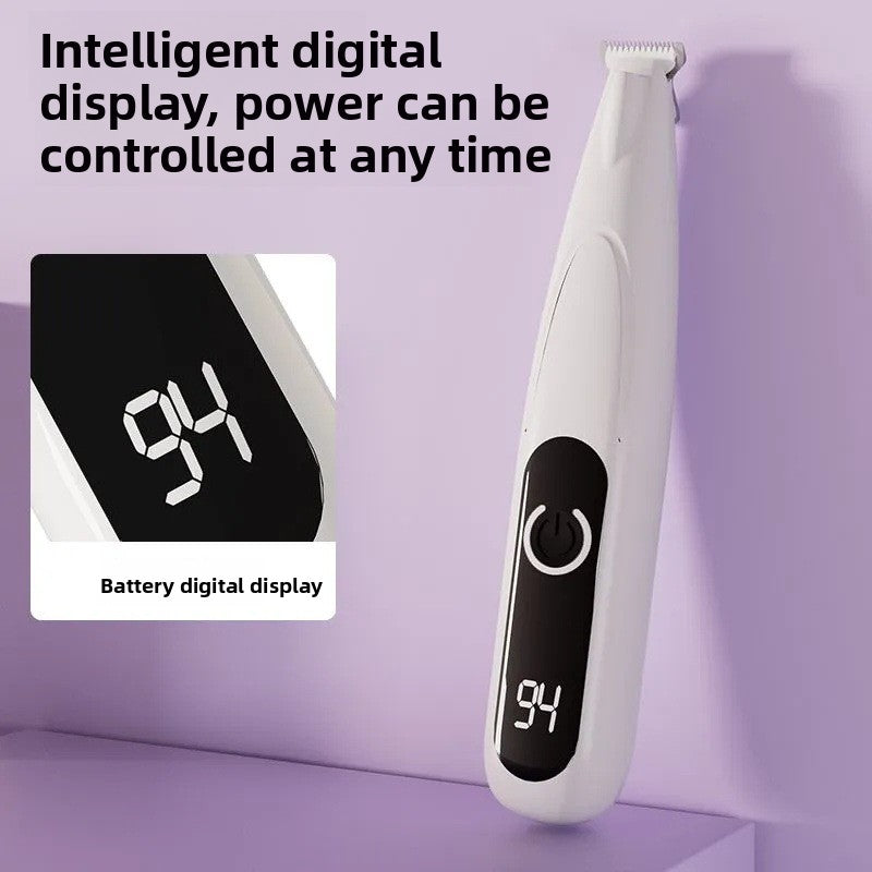 Pet Paw Hair Trimmer with LED Light - Rechargeable Grooming Clipper for Cats & Dogs
