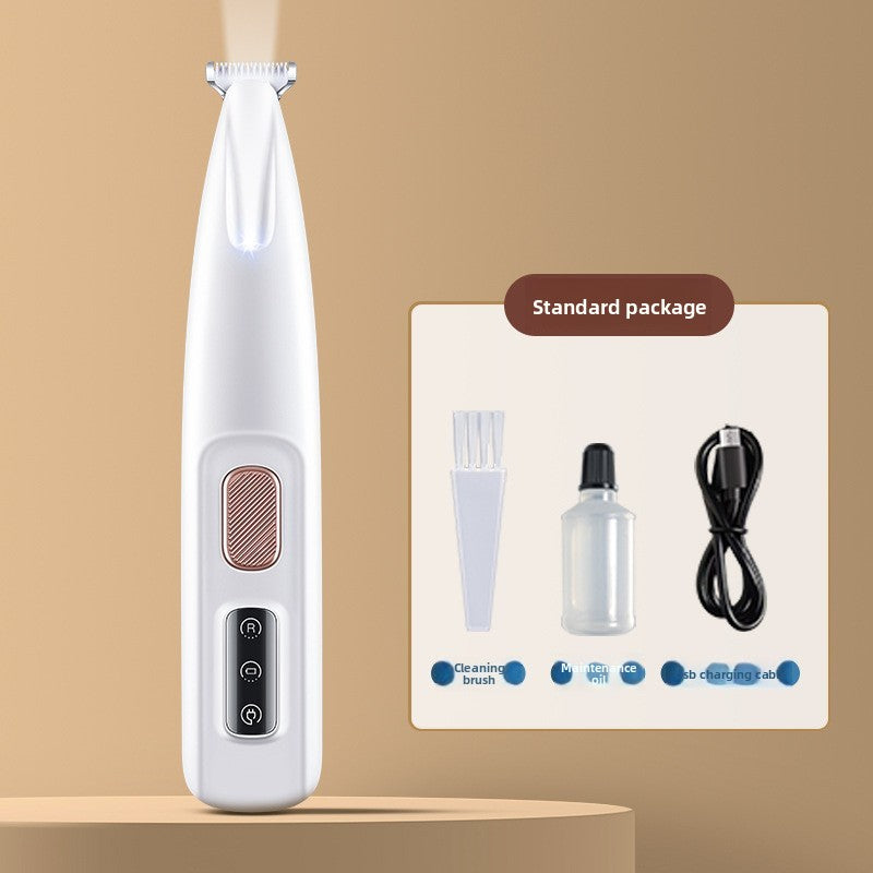 Waterproof LED Pet Paw Hair Trimmer - Rechargeable Grooming Clipper for Cats & Dogs