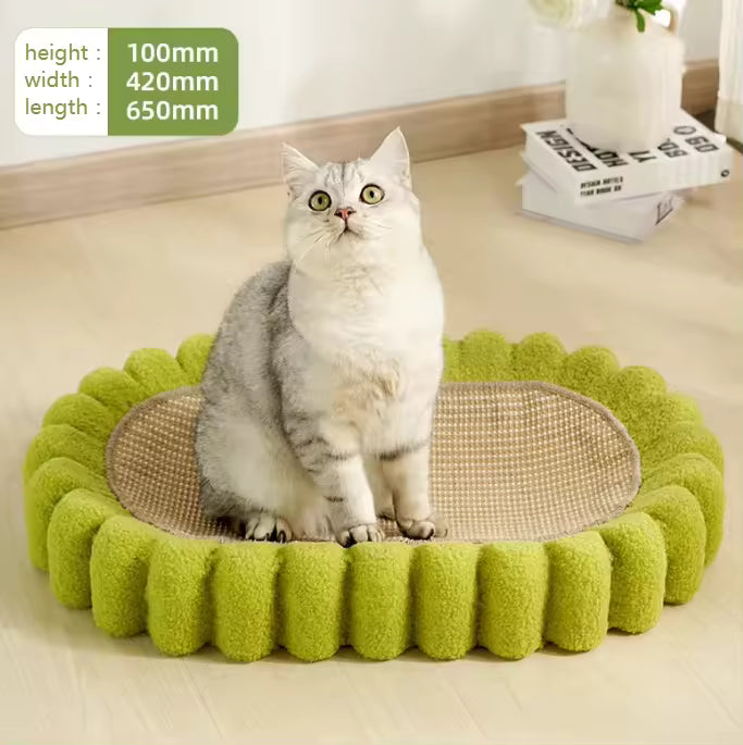 Eco-Friendly Sisal Cat Scratcher Pad – Corrugated Cardboard with Catnip