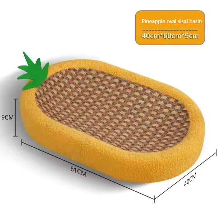 Eco-Friendly Sisal Cat Scratcher Pad – Corrugated Cardboard with Catnip