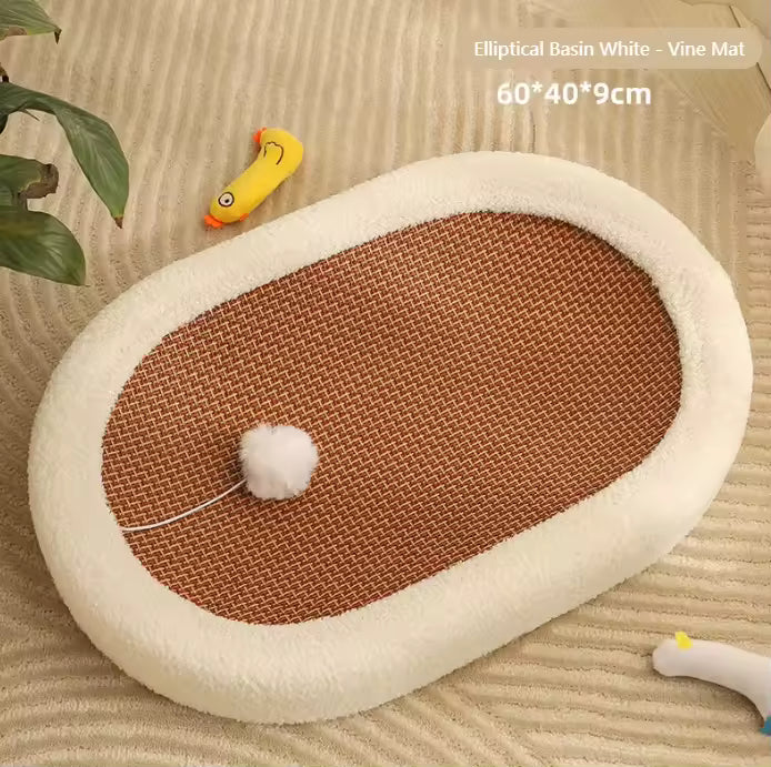 Eco-Friendly Sisal Cat Scratcher Pad – Corrugated Cardboard with Catnip
