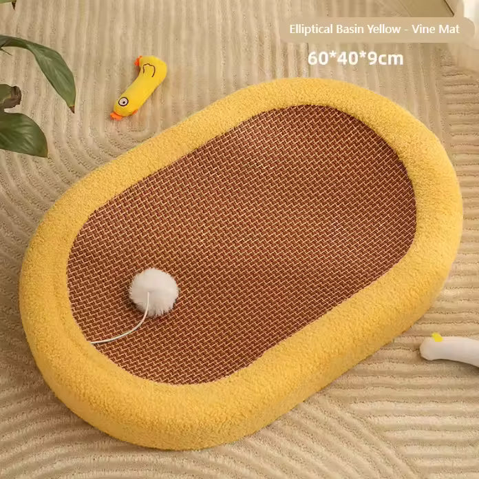 Eco-Friendly Sisal Cat Scratcher Pad – Corrugated Cardboard with Catnip